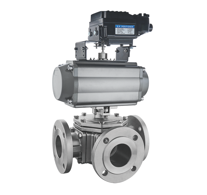 美标T型三通气动球阀