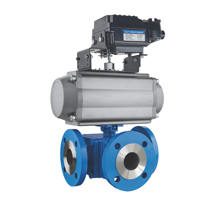 L型三通气动球阀